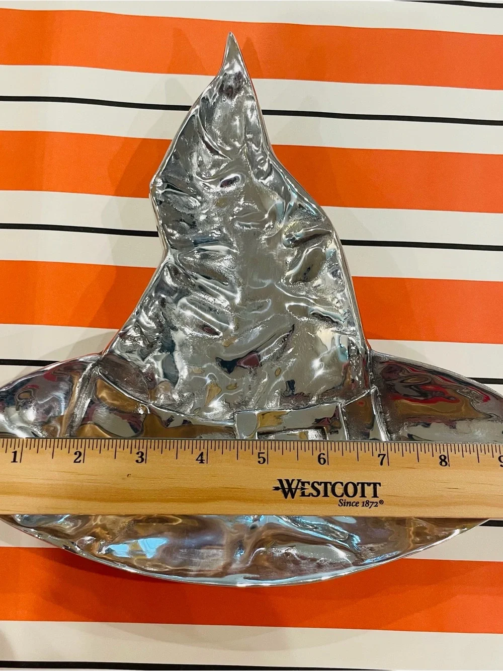 Mariposa Halloween Witch Hat Aluminum Serving or Decorative Dish Retired